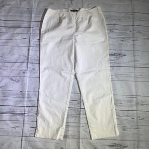 Lafayette 148 New York White Cropped Pants